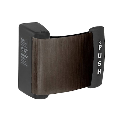 Adams Rite Curved Deadlatch Paddle, for 3-in to 3-1/4-in Thick Doors, Satin Aluminum Clear Anodized Finish, Pus 4591-02-04-628